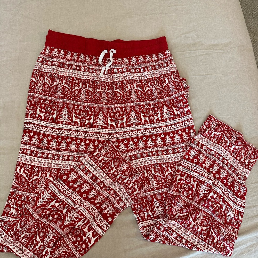 Little Sleepies Festive Red and White Pajama pants